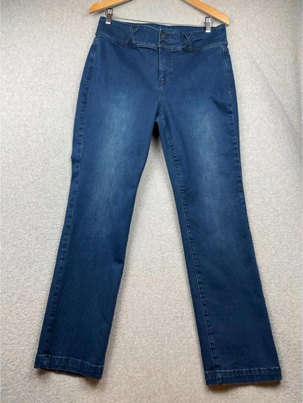 NYDJ LIFTXTUCK Womens Sheri Slim Jeans Size 10 Medium Wash Classic Casual